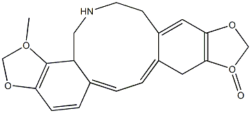 4,6,7,14-Tetrahydro-5-methyl-bis[1,3]benzodioxolo[4,5-c-5',6'-g] azecin-13(5H)-one(130-86-9)